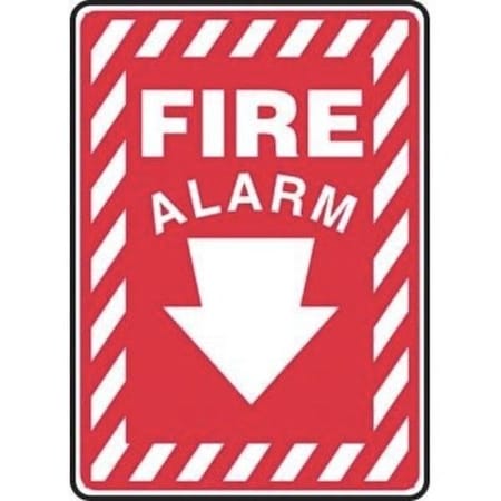 Accuform SAFETY SIGN FIRE ALARM DOWN ARROW MFXG904XT MFXG904XT